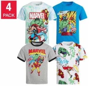 Marvel Super Heroes Size 6 - 4-Pack T-Shirts Tees Short Sleeves - Picture 1 of 2