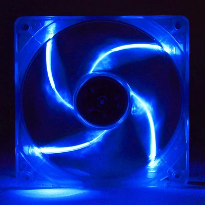 Yate Loon 140mm UV Blue Low Speed Fan blue LED w/ Speed Control D14SL-124UB NEW - Image 1 of 2