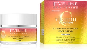 Eveline Vitamin C 3x Action Day Night Illuminating Soothing Face Cream 50ml - Picture 1 of 2