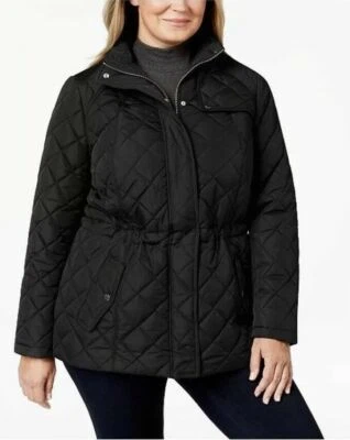 Charter Club Women's Plus Size Quilted Zip-Front Jacket Black 1X NWT - Image 1 of 2