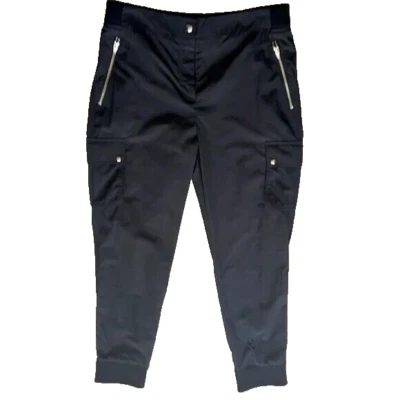 T Alexander Wang women black cargo zippers 4 pockets polyester cropped size M - Image 1 of 4