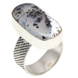 Dendritic Opal Gemstone Handmade Silver Jewelry "9" - Picture 1 of 6