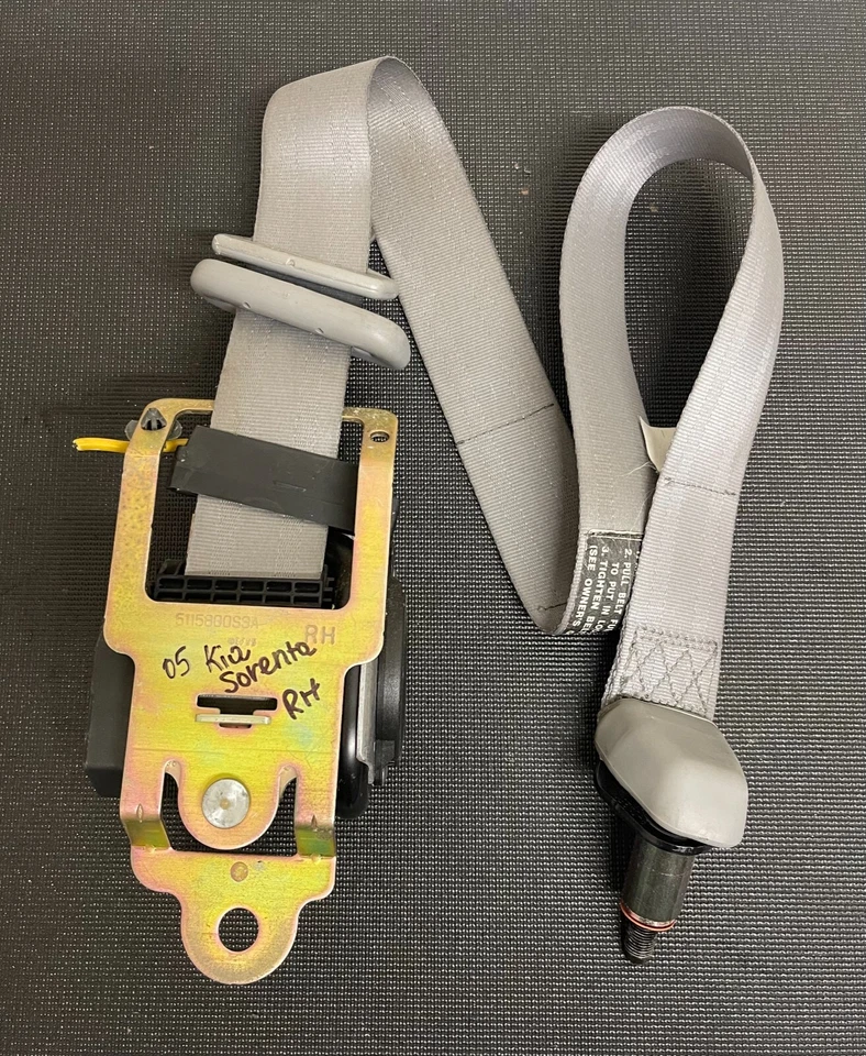 Cinturón de seguridad delantero derecho Kia Sorento 2003 2004 2005 2006 gris OEM Foto 1 de 4