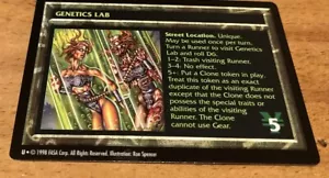 Genetics Lab Shadowrun Promo Trading Card CCG Pre Owned Vintage 1998 TCG - Picture 1 of 2