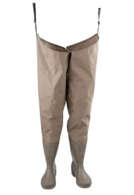 Hodgman Nylon PVC Hip Wader Boot Cleated Sole Size 10 Fishing Hunting Working - Image 1 of 4