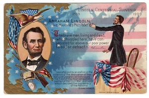 #367 Abraham Lincoln 1909 FDC - Serviced Postcard Dowagiac MI - Picture 1 of 2
