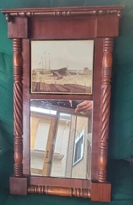 Antique Mirror 23"x13.5" Federal Style Trumeau Smith and Dimon Shipyard USA - Picture 1 of 11