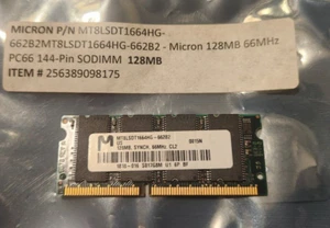 Micron 128MB Memory Module P/N MT8LSDT1664HG-66282 SDRAM for sale - Picture 1 of 2