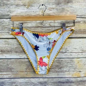 ¡NUEVO! Pantalones de bikini Cupshe con estampado floral con ribete de mostaza talla mediana - Imagen 1 de 8