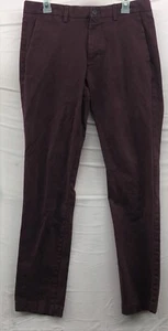 GAP For Good Mens Jeans Dark Solid Red Maroon Skinny Size 33/32 Casual Wear - Picture 1 of 12