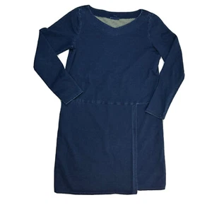 Pure Jill Kleid Indigo Petite Small PS Denim Faux Wickelkleid blau bescheiden - Bild 1 von 7