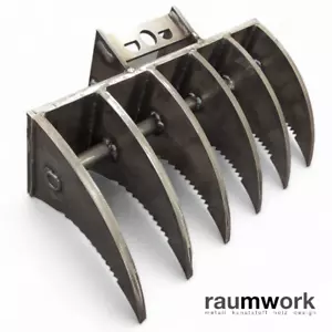 Rodezahn, Reißzahn,Wurzelrechen MS01, S355, 15mm - 6-Zahn, 300 x 215mm - Bild 1 von 20