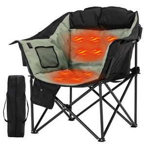 Sillas de camping con calefacción NAIZEA sillas de gran tamaño con bolsa de transporte y latas bolsa refrigeradora - Imagen 1 de 16