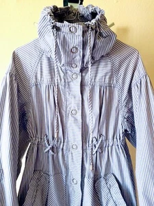 H&M Gestreifter Trenchcoat jacke leichte Windjacke Übergangsjacke/mantel Gr:36/3 - Bild 1 von 16