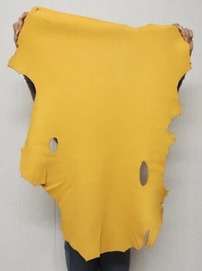 GOLD Deerskin Leather Hide for Native Crafts Buckskin Taxidermy Clothing Bags - Picture 1 of 2