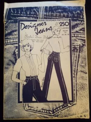 250 Denim Designer Ladies Designer Jeans Pattern Size 32-38 - Image 1 of 2