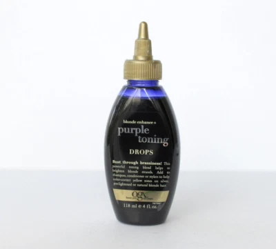 1 gotas para el cabello OGX Rubio Mejorar + Tonificar púrpura 4 fl oz Nuevo Foto 1 de 3