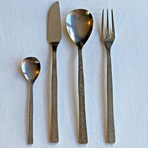 Viners Studio Vintage Cutlery Bark Effect C. 1960s Choose Pieces - Picture 1 of 17