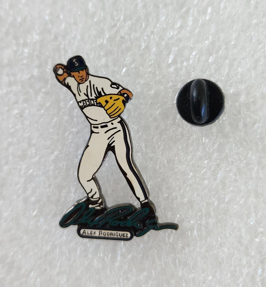 MLB SEATTLE MARINERS ALEX RODRIGUEZ~ A-ROD SIGNATURE PLAYER~VINTAGE HTF 1998 PIN - Image 1 of 4
