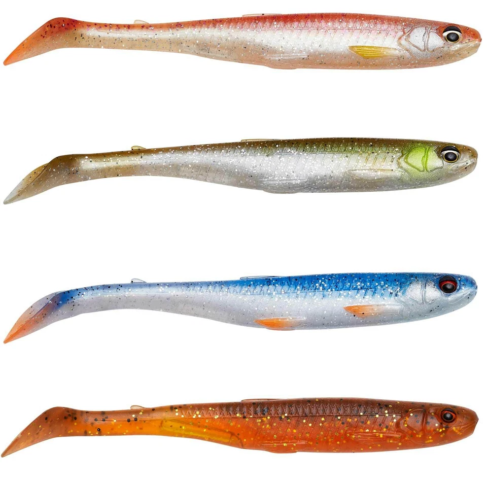 Savage Gear SLENDER SCOOP SHAD CLEAR WATER MIX – Gummifisch Set Raubfisch - Bild 1 von 1