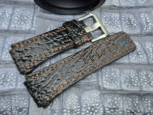 26mm/24mm Crackled Shark Leder Uhrenarmband exotisches Leder minimalistisches Design - Bild 1 von 6