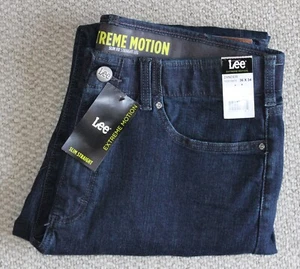 Lee Extreme Motion MEN'S JEANS • Slim Straight • 36x34 • dark wash ZANDER - Picture 1 of 3