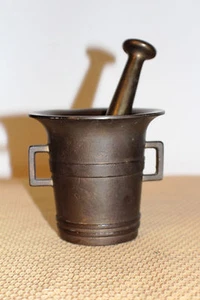 Mortero Schlegel Tapón Antiguo Pistilo Cocina Polvo Decoración Tabletas *6254 - Imagen 1 de 8