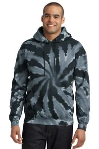 Port & Company Mens Long Sleeve Tie-Dye Pullover Hooded Sweatshirt PC146 - Picture 1 of 10