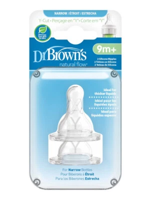 Dr. Brown's 2-Pack Narrow Bottle Nipples - white/multi, one size - Image 1 of 2