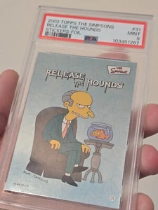2002 TOPPS SIMPSONS STICKER *FOIL* BURNS RELEASE THE HOUNDS #31 PSA 9 MINT POP 2 - Bild 1 von 5