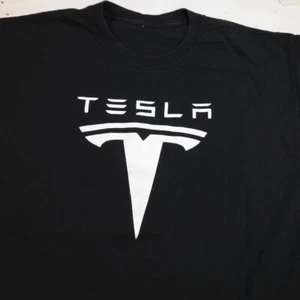 TESLA ELECTRIC CAR ELON MUSK TEE T SHIRT Mens L Black  - Picture 1 of 2