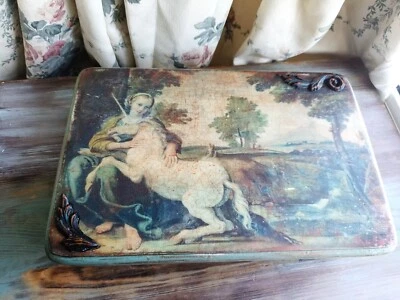 Home Decor Wooden Serving Decoupaged Tray Artificially Aged  Gift for Her, Him - Image 1 of 4