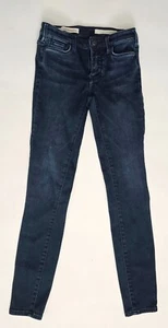 Anthropologie Pilcro & the Letterpress Serif Skinny Stretch Jeans Sz 25 Dk Blue - Picture 1 of 10