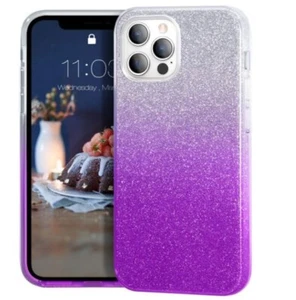 Mateprox iPhone 12 / 12 Pro Lila Silber Bling Glitzer Sparkle Schutzhülle - Bild 1 von 10