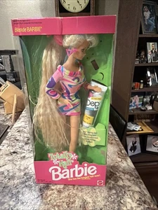 1991 Vintage Mattel Totally Hair Barbie Longest Hair Ever Blonde 1112 READ👇OPEN - Picture 1 of 17