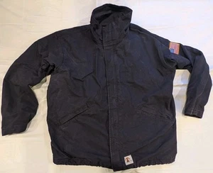 Tyndale FR Work Jacket Mens 2XL Navy Blue Duck Canvas Flame Resistant USA - Picture 1 of 14