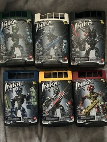 LEGO Bionicle Toa Inika Lot of All 6 With Instructions And Canisters