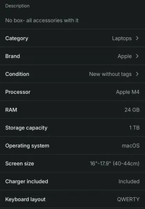 apple macbook pro 16-inch m4 2024 - Afbeelding 1 van 3