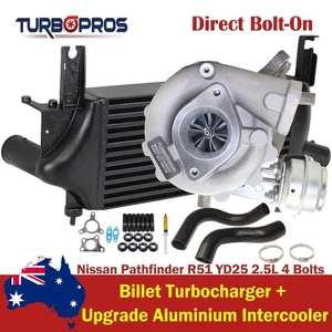 Actualización Billet Turbo + Intercooler y mangueras de 75 mm para Nissan Pathfinder R51 YD25 2,5 L - Imagen 1 de 13
