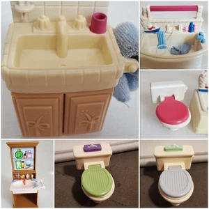 SIE WÄHLEN Fisher Price liebevolle Familie Puppenhaus Badezimmer WC Badewanne Waschbecken - Bild 1 von 15