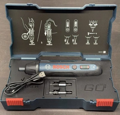 BOSCH GO 3.6V Juego de Destornilladores Inalámbricos a Batería-USB Recargable-PROBADO Foto 1 de 4