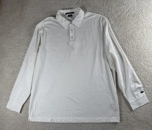 Tiger Woods Collection Golf Polo Shirt Men XL White Long Sleeve TW Logo - Picture 1 of 11