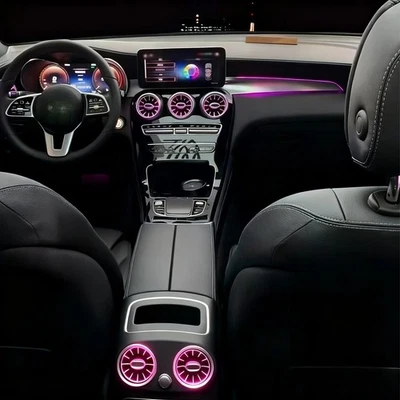 Fits For 2015-19 Mercedes-Benz C Class W205 64 Color Air Vent LED Ambient Light - Image 1 of 4