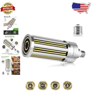 Fanless 120W LED Light Bulb - E26/E39 Base, 6000K Daylight, 360° Beam - Picture 1 of 10