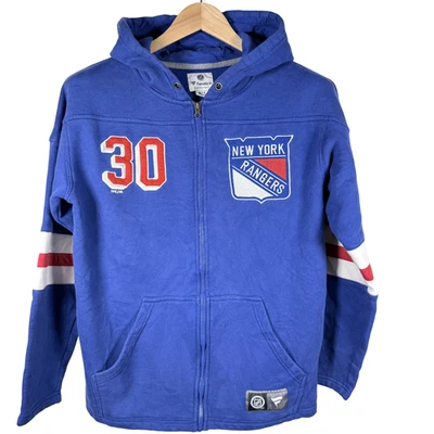 Henrik Lundqvist #30 New York Rangers Hoodie Fanatics Full-Zip Men's Size Medium - Image 1 of 4