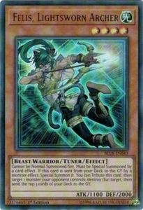 YUGIOH Felis, Lightsworn Archer Ultra Rare BLLR-EN043 1st edition NM - Bild 1 von 1