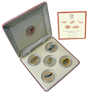 COOK ISLANDS 1998 'Australian Fauna' 5 oz Proof Silver Set Mint Pack Low Mintage - Image 1 of 4