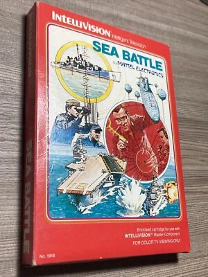 Sea Battle Intellivision Complete w/ Game, Box, Manual, & Keypad Covers & Advert - Image 1 of 4