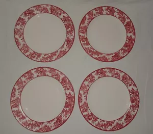Waverly Country Life 4 Porcelain Dinner Plates 10". Red, Not Used Discontinued - Picture 1 of 11