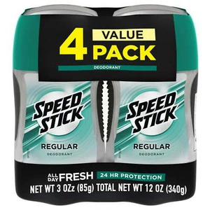Speed Stick Men's Antiperspirant Deodorant, Regular, 3 oz, 4 Pack - Picture 1 of 3